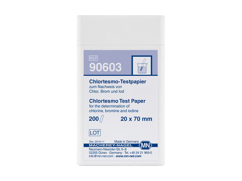 Qualitative test paper Chlortesmo for Chlorine: 1 mg/L Cl₂