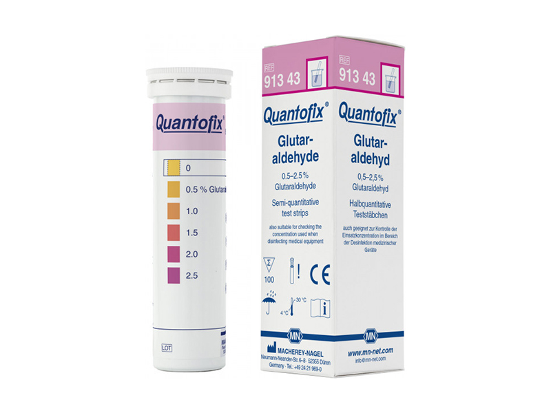 Semi-quantitative test strips QUANTOFIX Glutaraldehyde