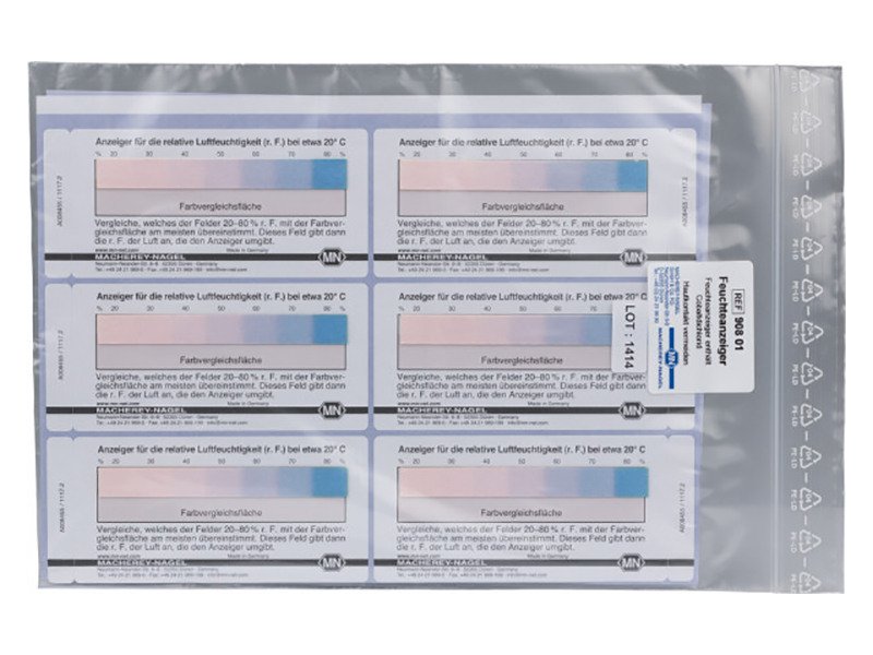 Semi-quantitative Humidity indicator 20–80 % r. h., self-adhesive labels