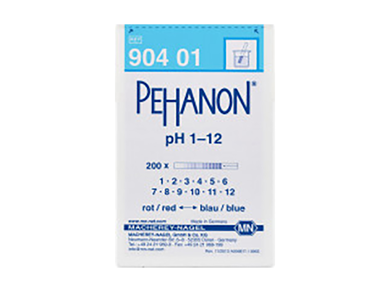 pH test strips, PEHANON 1–12, for colored samples