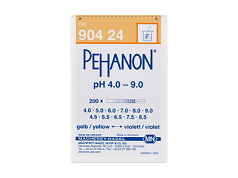 pH test strips, PEHANON 4.0–9.0, for colored samples