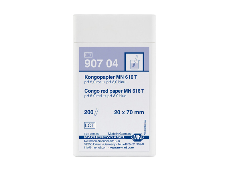 Qualitative pH test paper Congo paper MN 616 T, pH: 5.0–3.0