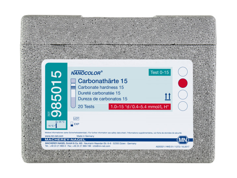 Tube test NANOCOLOR Carbonate hardness 15
