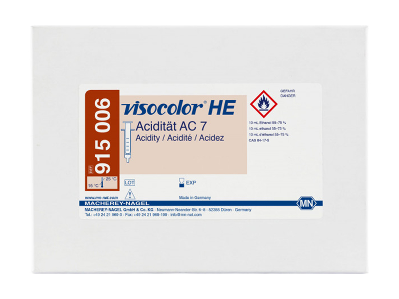 VISOCOLOR HE酸度AC 7滴定测试盒 ( Acidity ) 915006 / 915206 （补充装）