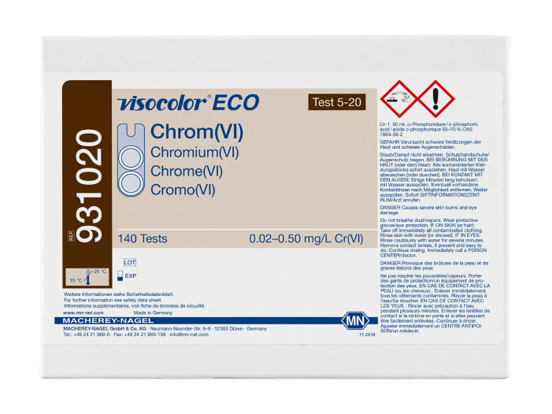 VISOCOLOR ECO铬测试盒 ( Chromate )931020 / 931220（补充装）
