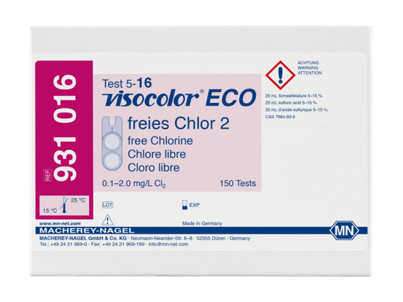 VISOCOLOR ECO余氯2（自由氯）测试盒（Chlorine）931016 / 931216（补充装）