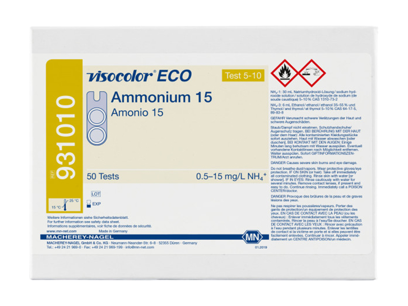 VISOCOLOR ECO氨氮测试盒 （Ammonium） 931010 / 931210（补充装）