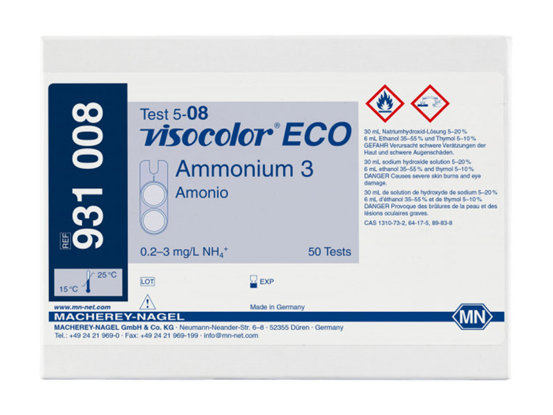 VISOCOLOR ECO氨氮测试盒 （Ammonium）931008 / 931208（补充装）
