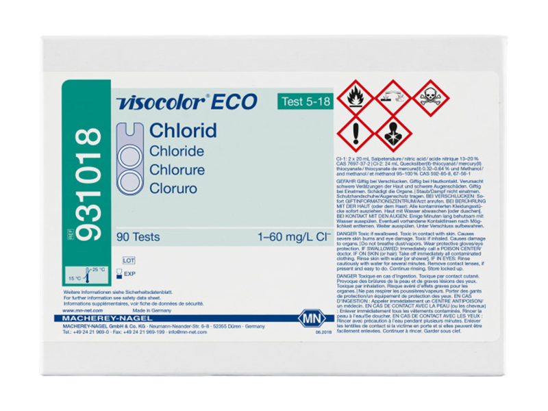 VISOCOLOR ECO氯化物测试盒（Chloride）931018 / 931218（补充装）