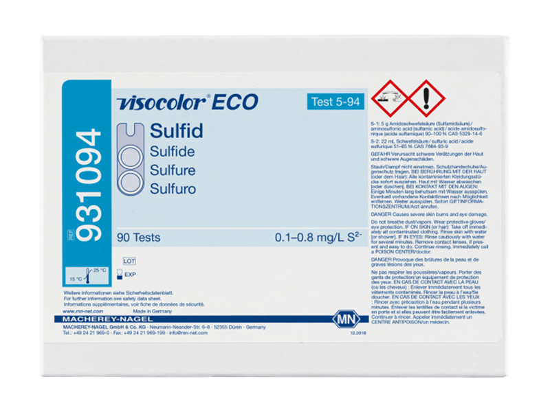 VISOCOLOR ECO硫化物测试盒 （Sulfide）931094 / 931294（补充装）