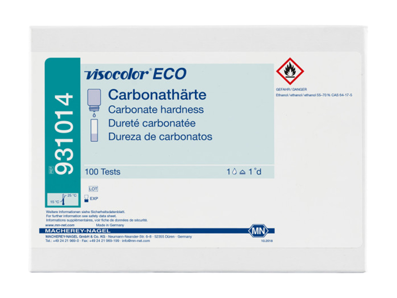 VISOCOLOR ECO碳酸盐硬度滴定测试盒 ( Carbonate hardness )931014