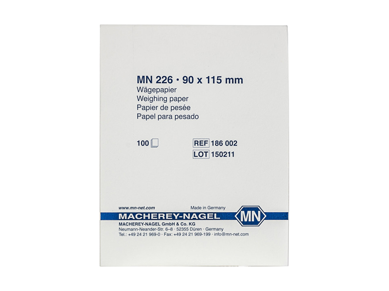 Weighing paper MN 226, transparent, Block, 9 cm x 11.5 cm, 100 sheets